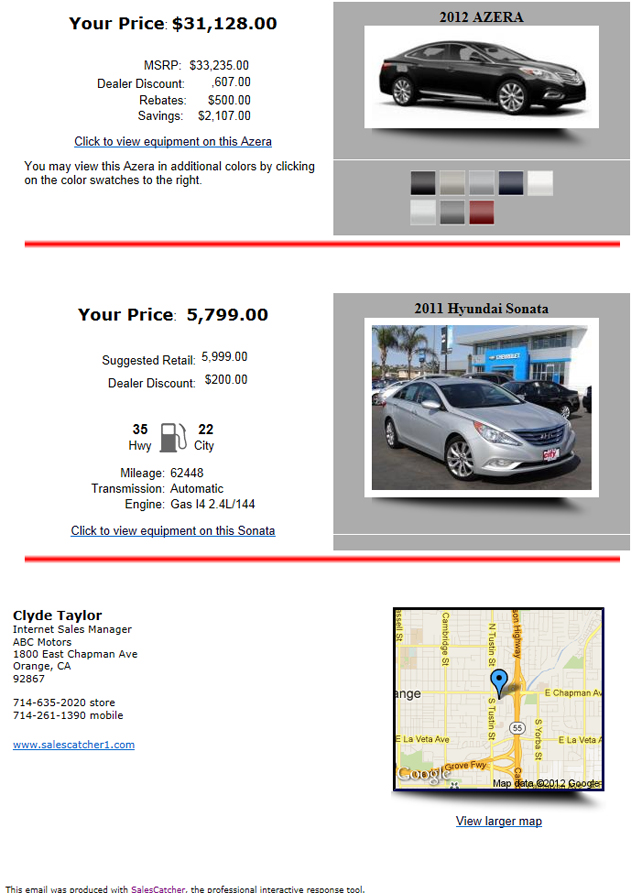 multi-vehicle price quote